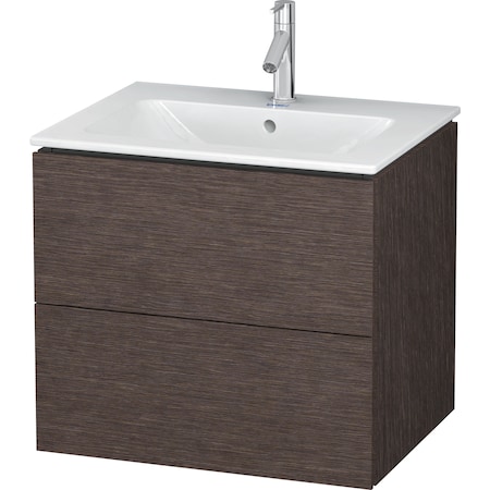 Duravit L-Cube Wall-Mounted Vanity Unit Lc624007272 Brushed Dark Oak LC624007272